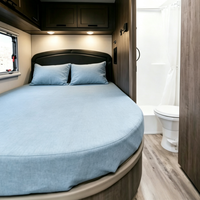 Matelas de camping-car en mousse à mémoire de forme, moelleur moyen, léger, avec tissu respirant, pour camping-car, caravane, motorhome, van, conversion de voiture, sur mesure