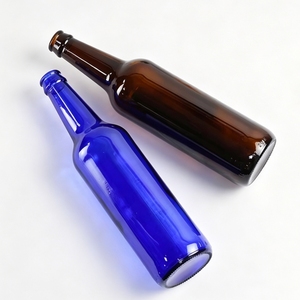 Botella <span class=keywords><strong>de</strong></span> <span class=keywords><strong>vidrio</strong></span> <span class=keywords><strong>de</strong></span> cuello largo para cerveza con tapa corona para cerveza artesanal, elaboración casera, kombucha, sidra, refrescos, en colores ámbar, marrón, flint y azul. - Product Image 2
