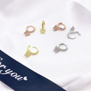 Zhenlu Jewelry Butterfly Clip-on <b>Earrings</b> Copper Alloy Micro Insert Gift Fashion <b>Earrings</b> - Product Image 2