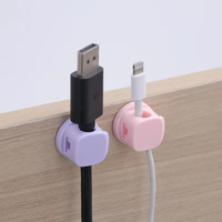 Jolies attaches-câbles adhésives réutilisables en plastique, petits organiseurs de bureau magnétiques pour câbles USB, support mural pour fils et cordons, pour un rangement bien organisé à la maison