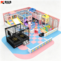 Kuermai Centre de jeux souple pour enfants, Solution de parc de trampolines, Équipement professionnel de terrain de jeux intérieur pour enfants, Piscine à balles, Toboggan, Métal