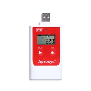 卸売 bluetooth温度計データロガー-USBタイプ温度湿度レコーダーコールドチェーンPdf湿度温度USB温度計レコーダー