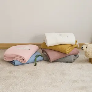 SX OEKO-TEX Baumwolle Gestrickte Decke Super Soft Bed Sofa Baby Kids Modisch Beliebt Flauschig