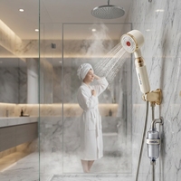 Filtre de Douche pour Eau Dure ANGEL, Adoucisseur d'Eau pour Douche, Peau et Cheveux Sains