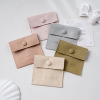 Sac en velours microfibre personnalisé pour bijoux, logo, écologique, recyclable, luxe, collier, boucles d'oreilles, bracelet, bagues en pierres précieuses, montre