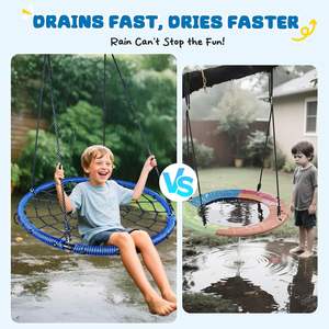 Modern Round Hanging Swing para crianças Outdoor Metal Furniture - Product Image 5