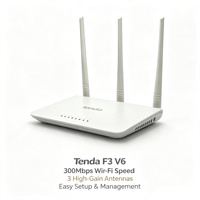 Routeur WiFi sans fil Tenda F3 V6 d'occasion Xinsuhang 300 Mbps pour la maison avec 4 antennes externes 5 dB, configuration facile en version anglaise