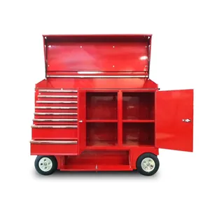 Petite boîte à outils personnalisée Racing Tool Pit Box Wagon Cart w/ top