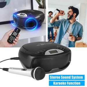 Reproductor de CD Portátil Personalizado de Fábrica con Radio FM, Bluetooth, Soporte para Tarjetas USB y TF, para Entretenimiento en el Hogar y Aprendizaje del Inglés - Product Image 4