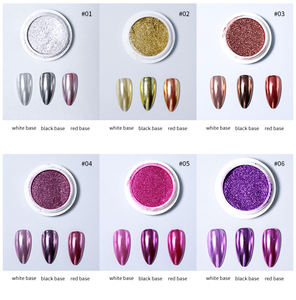 Mode Nouveau Plongeant la Poudre Poudre De Titane Velours Sens Aspect Miroir Gel Polonais Pour La Décoration Des <span class=keywords><strong>Ongles</strong></span> - Product Image 2