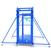 Petite plate-forme de levage pliable électrique d'échafaudage avec la construction en acier de capacité du câble métallique 100kg