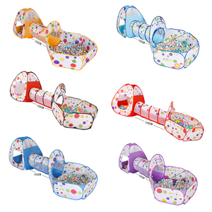 Chenghai Samtoys 3 en 1 enfants toile aire de jeux Tunnel tente océan piscine à balles bébé Camping en plein air jeu jouet Pop UP tente <span class=keywords><strong>maison</strong></span> - Product Image 1