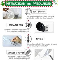Décoration de Noël gonflable personnalisée DAMAI de 6 pieds en forme de coq avec lumières LED intégrées pour l'extérieur