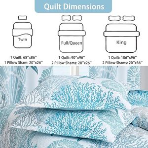 3 mảnh ven biển Quilting bốn mùa đảo ngược Microfibre hải lý Trải Giường Mùa Hè <span class=keywords><strong>Comforter</strong></span> Bộ - Product Image 6
