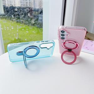 เคสโทรศัพท์มือถือสำหรับ <span class=keywords><strong>Samsung</strong></span> A52/52/52/<span class=keywords><strong>54</strong></span>/55/56ขาตั้งแหวนโลหะแวววาวแวววาวโปร่งใสโลโก้ที่กำหนดเอง - Product Image 2