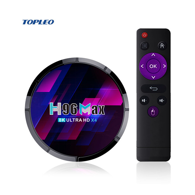 H96 Max X4 Amlogic S905X4 Transpeed Internet Dual Wifi 8K HD Android 10 Tv Box for International Channels