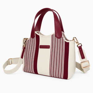 Women's Candy Pattern Waterproof Canvas <b>Tote</b> <b>Bag</b> with <b>Zipper</b> Closure Two Handles up to 1L Capacity - Product Image 1