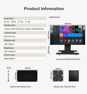 Soluzione Completa per <span class=keywords><strong>Video</strong></span> Wall LED P0.78 8K HDR10 con Installazione Facile, Display LED COB Integrato per Fiere, Aule, Chiese - Product Image 3