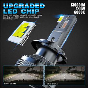 Bombilla LED para Coche V28 H7, 24V 130W 13000LM, H1 H8 H9 H11 9005 9006 9012, Luz Automática de 12v, Bombillas LED H4 4300K, Gran Oferta <span class=keywords><strong>2023</strong></span> - Product Image 2