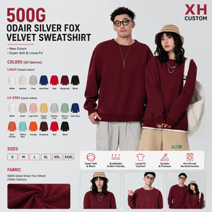 Sudadera de forro polar extragrande personalizada de 500 g/m², sudadera con capucha para hombre y mujer, cálida para invierno, estilo urbano, logotipo personalizado, OEM, ODM, fábrica mayorista - Product Image 2