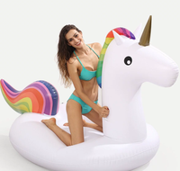 Flotteur gonflable licorne épaissi, jouet de piscine gonflable, disponible dès maintenant.