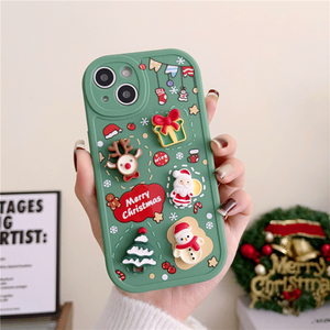 Obiettivo della fotocamera <span class=keywords><strong>tema</strong></span> natale coppia cassa del telefono per iphone 15 plus promax, per iphone 15 cartone animato caso - Product Image 5