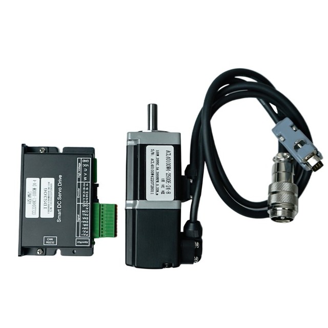 High Torque 100W 48V 0.32Nm 3000rpm Brushless DC Servo Motor with Driver for CNC Lathe