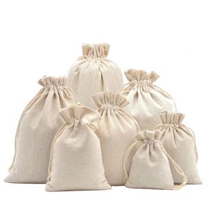 Wholesale Customized Promotional Reusable Eco-Friendly Cotton Dust Drawstring <b>Bags</b> 9x10 10x15 15x20 40x50 <b>Gift</b> with Printing - Product Image 1