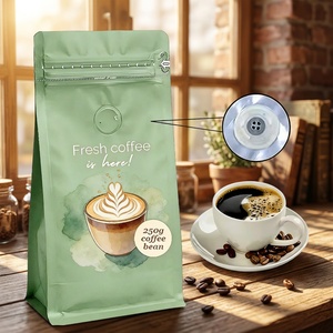 Sachet Doypack Personnalisé pour Café avec Fermeture Éclair et Valve pour 1kg de Grains de Café – Vente Directe Usine OEM/ODM - Product Image 2