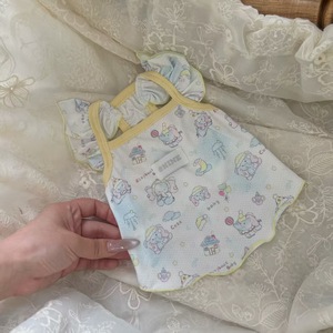 New summer <b>clothes</b> for dogs, cute elephant-themed tank top and flutter sleeve dress, perfect for pets like <b>cats</b>, Bichons, Teddy - Product Image 4