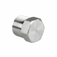Raccords de tuyauterie en acier inoxydable COVNA Instrumentation 1/4 3/8 1/2 1 pouce NPT BSPT filetage mâle tête hexagonale bouchon de tuyauterie