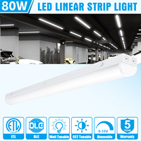 Luminaire linéaire US en stock éclairage mural à bande suspendue au plafond 4ft 8ft 30W à 80W Led Smart Home Light avec ETL DLC UL