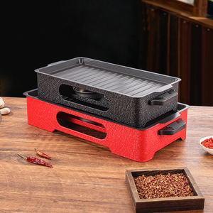 Fornello isolato per barbecue commerciale, <span class=keywords><strong>teglia</strong></span> in lega di <span class=keywords><strong>alluminio</strong></span>, <span class=keywords><strong>teglia</strong></span> antiaderente, costolette di agnello arrosto, riscaldate con alcool - Product Image 4