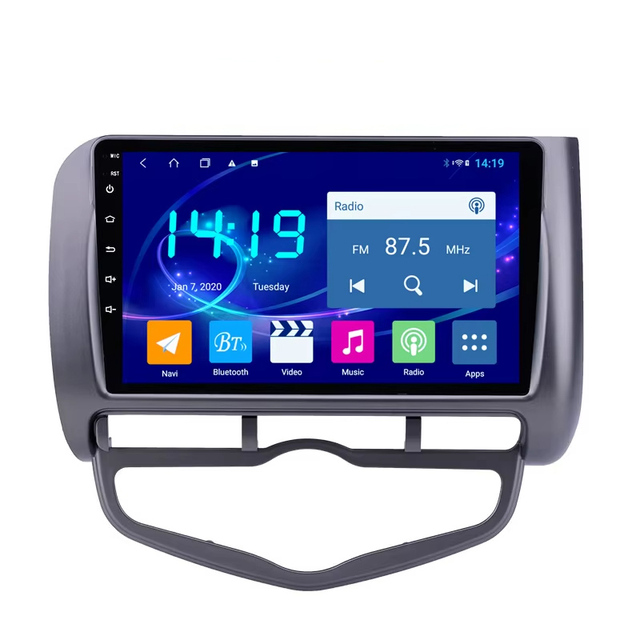 Android12 4G64G Car 9Inch GPS Navigation Radio for Honda Jazz City Auto AC 2004 2005 2006 2007 Left Hand Drive