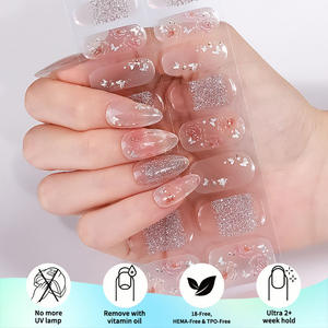 <b>Tie</b>-<b>Dye</b> Color Glitter False Nail <b>Kits</b> 3D Luxury Hippie Festival Style - Product Image 2