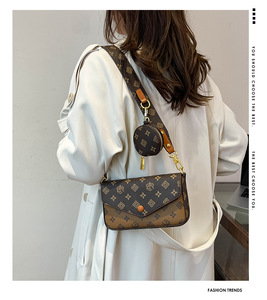 Sac à chaîne trois pièces de luxe pour femme, motif géométrique tendance, imprimé lettres, <span class=keywords><strong>pochette</strong></span> enveloppe - Product Image 6