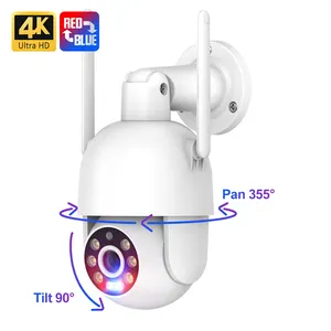 Camera An Ninh PTZ ICsee Ngoài Trời Mới Camera Vòm Âm Thanh Wifi 4K Hai Chiều Báo Động Ánh Sáng Xanh Và Đỏ