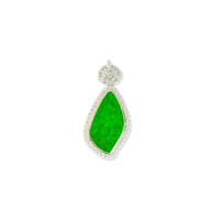 Pendentif en jadéite birmane naturelle de qualité A, pendentif en jadéite en forme de feuille, jadéite birmane, cadeau pour femme à porter au quotidien (avec NGTC)
