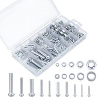 Kit d'assortiment de vis de Machine 500 pièces avec écrous hexagonaux et rondelles plates