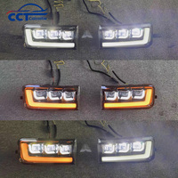 Faros Delanteros para Toyota Land Cruiser 2008-2015 FJ200 LC200, Luces de Circulación Diurna DRL LED, Luces Antiniebla LED Completas, Lámpara Delantera con Animación de Encendido