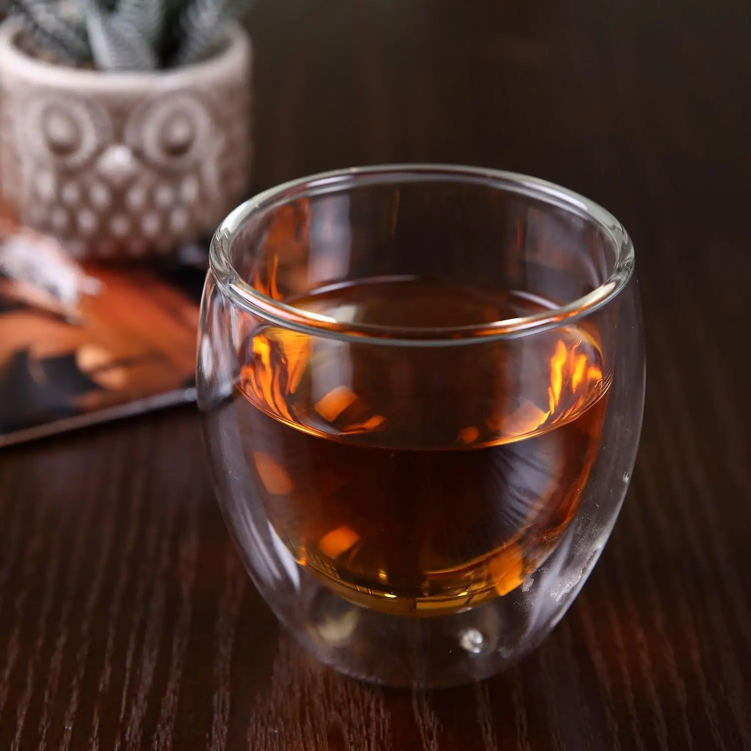 Cam çay bardağı demlik çift duvar cam kahve fincanı kalp çift duvar borosilikat cam çay kahve fincanı