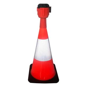 Controllo della folla del traffico in PVC barricata stradale di sicurezza di parcheggio cono di sicurezza barriere a nastro retrattile - Product Image 2