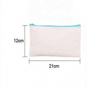 Free Shipping's Items Blank <b>Canvas</b> Cosmetic Zipper <b>Bag</b> Pen Pencil Sublimation Makeup <b>Bag</b> - Product Image 3