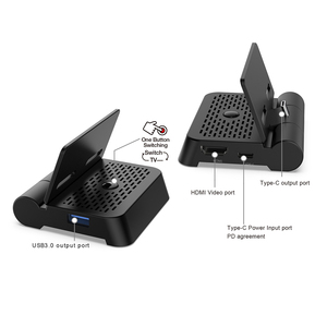 แท่นชาร์จแบบพับได้พร้อมตัว<span class=keywords><strong>แปลง</strong></span>วิดีโอ HD สำหรับ <span class=keywords><strong>Nintendo</strong></span> <span class=keywords><strong>Switch</strong></span> 2 / <span class=keywords><strong>OLED</strong></span> แท่นชาร์จคอนโซล อุปกรณ์เสริมสำหรับเล่นเกม - Product Image 3