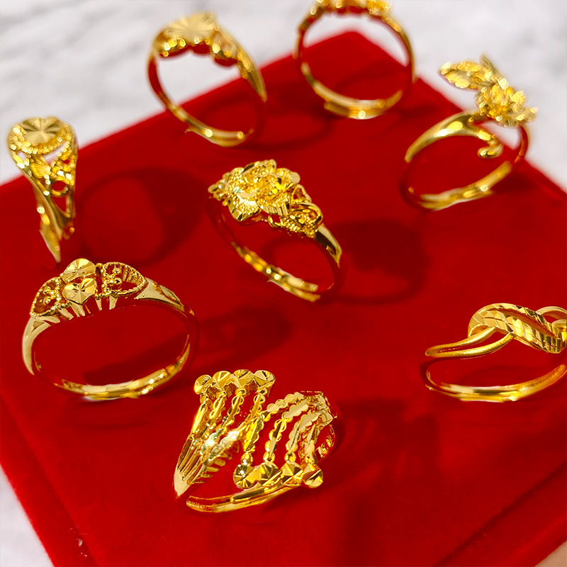 Jachon 24K позолоченные ювелирные изделия дизайн Золотое свадебное кольцо невесты Женщины Мужчины оптом медное Латунное обручальное Ювелирное кольцо