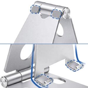 回転式電話スタンド折りたたみ式調節可能なスマートフォンスタンドホルダー360タブレットサポートデスクトップメタル携帯電話スタンドピンク - Product Image 4