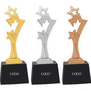 •Stylish star <b>trophy</b> with premium black base Modern Metal <b>Trophy</b> for Corporate Recognition, Sports Winners and Achievement Award - Product Image 1