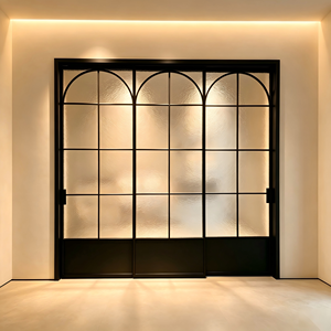Deioux Exterior Entry Stainless Steel Tempered Glass French Double Glazed Doors <b>Patio</b> NFRC <b>Swing</b> Casement Door - Product Image 1
