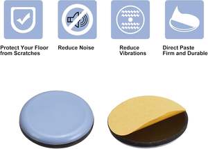 Zelfklevende Ptfe Blauwe Meubelschuifregelaars Voor Zware Stoelen Tafelkast Sofa Been Glijbanen Met Verminder Geluiden En Vloerbescherming - Product Image 6