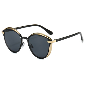 LMA 8705 Luxury Women Ins Cat Eye Metal Shades Brand UV400 Eyewear Vintage Square Men High Quality Custom Logo <b>Sunglasses</b> 2025 - Product Image 5